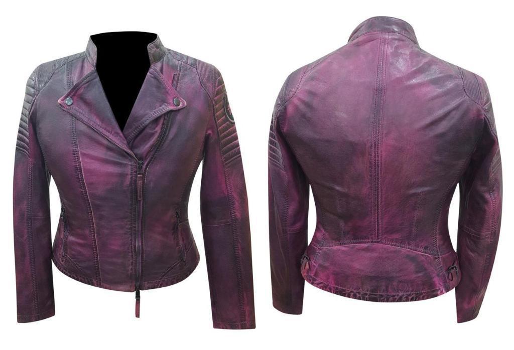 Women’s Collar Leather Jacket